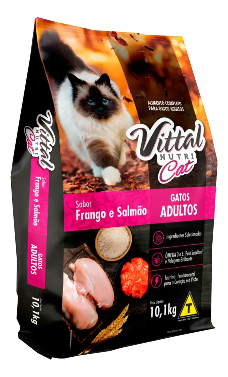Vittal Nutri Gato Adulto Frango e Salmão 10,1kg